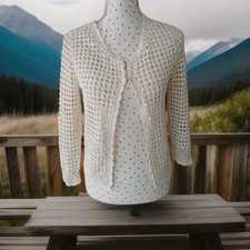 Jacke Weiß Gehäkelt Handmade