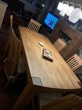 Esstisch massivholz ausziehbar komplett mit 6 Stühle 