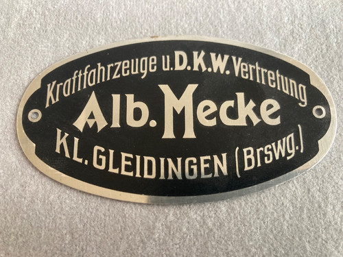 Original schild dkw vertretung - original,