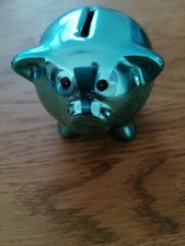Kleines Sparschwein Porzellan | 8cm | Blau