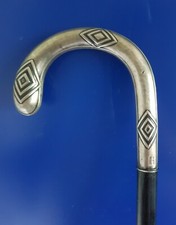 Spazierstock   Silber Griff  Thula Niello