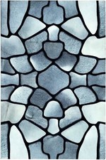 Leder Teppich Unikat Patchwork