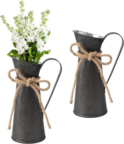 Metall blumenvase 20cm - 2x,