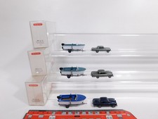 3x Wiking H0 1:87 894 Klassischer PKW MB mit Motorboot NEUW+OVP #DI156-0,5