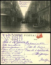 PARIS HOCHWASSER 1910 alte AK