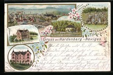 Lithographie Hardenberg-Neviges, Stiftung Wohlfahrt, Krankenhaus, Kreuzberg 189 
