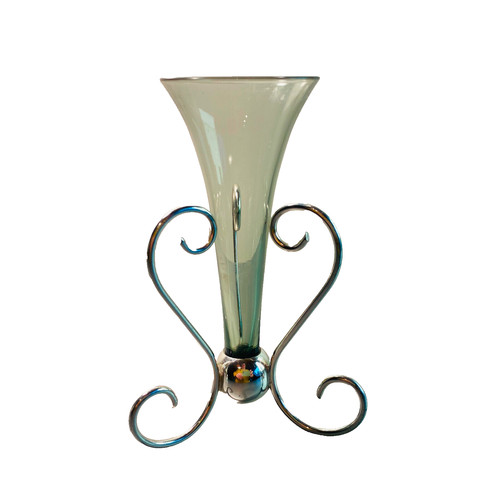 Vintage rauchglas vase cm - 13,6,