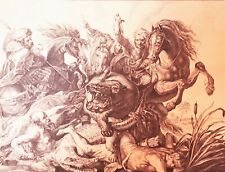Kupferstich, Chasse a l'hippopotame, Nilpferdjagd, Le Bas nach Rubens, 1772, Rar