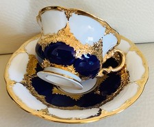 Meissen Mocha B-förmige Porzellan Tasse und Untertasse 1 Wahl