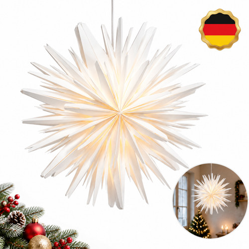 Led papierstern eisblume - papierstern,