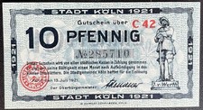10 Pfennig Stadt Köln 1921