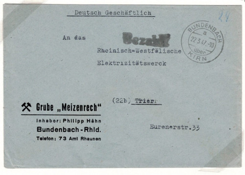 Gebühr bezahlt bundenbach - bezahlt,