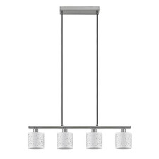 Lindby Darima Pendelleuchte Deckenlampe Hängeleuchte Deckenleuchte Textil weiß