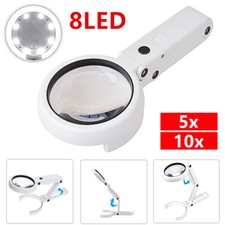 10X 5X Lupe mit Licht und