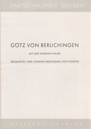 Programmheft v goethe - w., v.