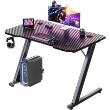 Gunji Carbon Fibre Gaming Desk, mit Kopfhörerhaken Gaming Schreibtisch