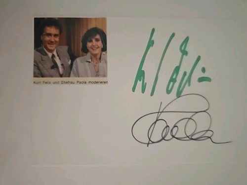 Kurt felix paola autogramm - &,