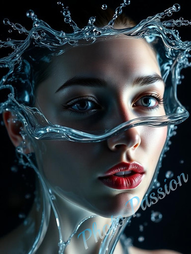 Foto portrait frau splash - foto,