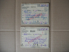 Fahrkarten Pößneck-Hohenwulsch, Hin-u.Rückfahrt 1967,Ermässigung 6,20 MDN