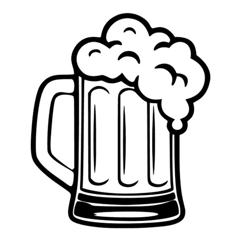 Bier bierkrug maß aufkleber - bierkrug,