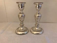 Antikes Paar Bauernsilber Kerzenleuchter 