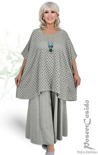 Lagenlook leinen hemd tunika - leinen,
