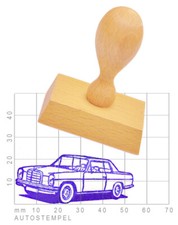 Oldtimer Autostempel Mercedes Strichacht Coupé 250C - 280CE (W114) - rubberstamp