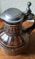 Weinkrug Mit Zinndeckel Und Deutscher Ballade Merkelbach Goebel