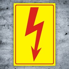 Elektro Pfeil, Warnschild