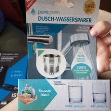 Puregreen Wassersparer Messing für die Dusche Spart bis zu 50% Wasser Chrome NEU