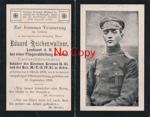 Sterbebild fliegertruppe - sterbebild,
