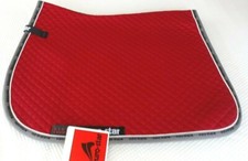 Euro Star Schabracke Satteldecke Sattelunterlage Pony  Dressur DR rot / grau neu