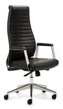 Mayer Sitzmöbel Drehsessel Deluxe Echtleder schwarz Bürodrehstuhl Chefsessel Bür