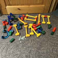 Grosse Kugelbahnen-Set über 50 Teile plus über ? Murmeln