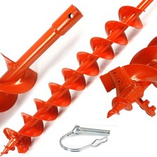 Ø 100mm 800mm Profi Erdlochbohrer Erdbohrer Erdaufbereiter Bohrer Pfahlbohrer