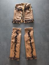 COWBOY WESTE & CHAPS LEDER-LOOK / KARNEVAL / FASCHING / KINDER / KOSTÜM