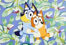 Bluey & Bingo Tischunterlage Tischset Platzdeckchen Malunterlage 43 x 28 cm