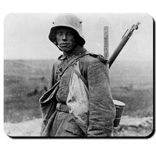deutscher Soldat 1916 WK I WW 1 M16 Stahlhelm Foto - Mauspad Laptop PC #11094