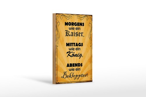 Holzschild morgens kaiser - morgens,