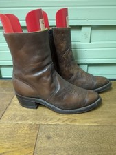 Durango Western Stiefeletten Gr. 7 UK braun Lederqualität vulkanische Sohlen Reißverschlüsse