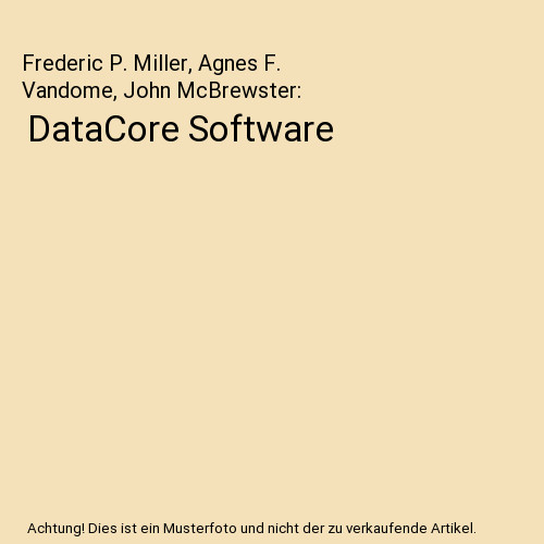 Datacore software frederic p - software,,