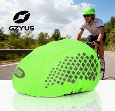 Helmüberzug Fahrradhelm Regenschutz Regenhaube Regenüberzug Sichtbarkeit NEON