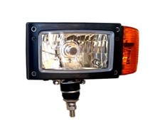Links H4 Scheinwerfer mit Blinker Omegahalter 24V für Radlader Bagger JCB Merlo