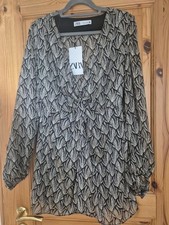 Zara 💞 Boho Bluse NEU L 40 42 schwarz Tunika Longbluse