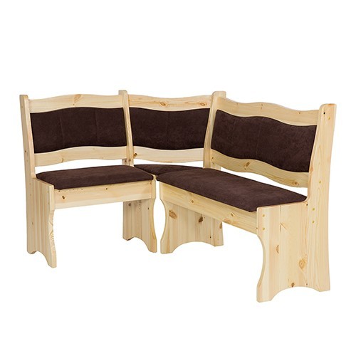 Eckbank echtholz kiefer massiv - eckbank,