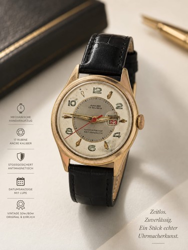 Ancre vintage armbandherrenuhr - ancre,
