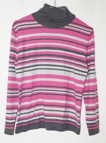 Grau pink gestreifter - gestreifter, pullover