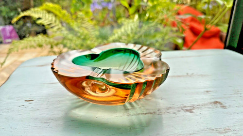 Vintage murano grün - grün, kupfer