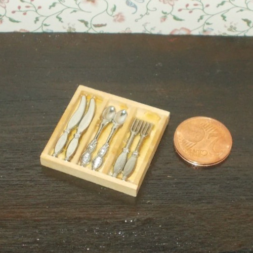 Holz besteckkasten miniatur - holz, +