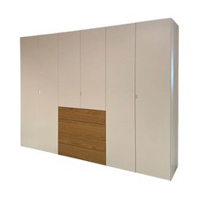 Hülsta Kleiderschrank Multi Forma Lack Reinweiss Akzent Natureiche